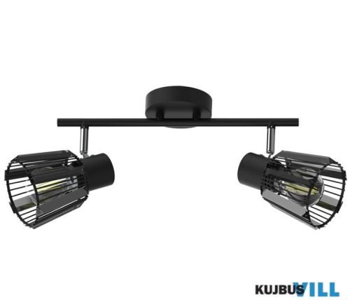 LUXERA 27517 PONTEO spotlámpa 2xE27/40W fekete/füstüveg