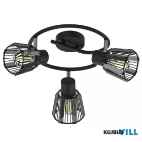 LUXERA 27518 PONTEO spotlámpa 3xE27/40W fekete/füstüveg