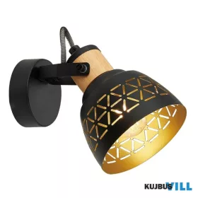   LUXERA 27522 MESCALA spotlámpa 1xE14/40W fekete-arany/világos fa