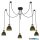 LUXERA 27525 MESCALA függeszték 5xE14/40W fekete-arany/világos fa