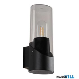   LUXERA 28208 ACREA kültéri falikar 1xE27/35W IP54 fekete/füstüveg