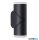 LUXERA 28210 AKARA LED kültéri falikar 2x5W/490lm 4000K IP65 fekete