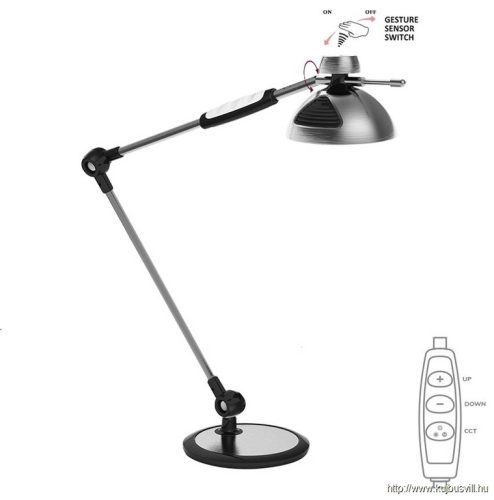 LUXERA 31211 AMSTERDAM LED íróasztali lámpa 10W/500lm 2800-6500K ezüst