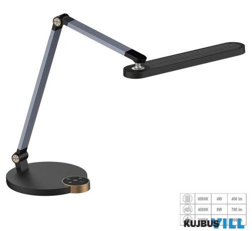 LUXERA 31217 VIVID LED íróasztali lámpa 12W/400-780lm 3000-6500K sötétszürke