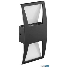   LUXERA 31310 OZZ LED kültéri falikar 2x4W/960lm 4000K IP44 ↕24cm fekete