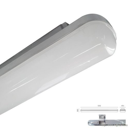 LUXERA 31602 ELMINA LED lámpatest 36W/2850lm 4000K ↔120cm IP65 szürke/fehér