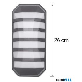   LUXERA 31656 BOLLA LED kültéri falikar 20W/1600lm 4000K IP65 sötét szürke/fehér
