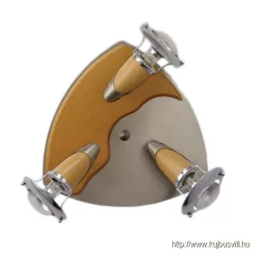   LUXERA 320 ZEUS spotlámpa/3 R50/40W, króm/matt króm/világos fa kerek