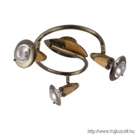 LUXERA 324 ZEUS spotlámpa/3 R50/40W, bronz/natur csiga