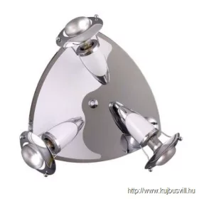 LUXERA 339 ZEUS spotlámpa/3 R50/40, króm/fehér kerek