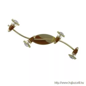   LUXERA 341 ZEUS spotlámpa/4 R50/40W, bronz/matt bronz/sötét fa