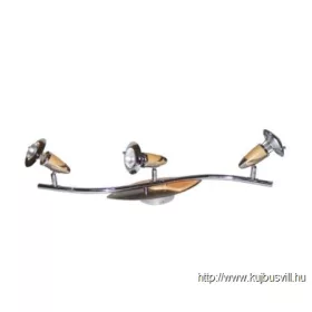   LUXERA 356 ZEUS spotlámpa/3 R50/40W, króm/matt króm/világos fa