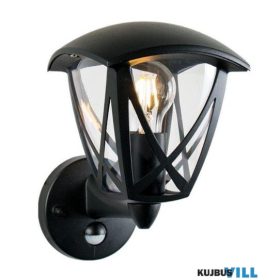   LUXERA 39041 SPLIT kültéri falikar 1xE27/40W IP44 fekete szenzor