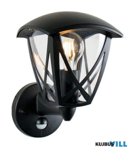 LUXERA 39041 SPLIT kültéri falikar 1xE27/40W IP44 fekete szenzor