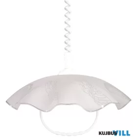   LUXERA 45144 LYRA GLASS függeszték E27/60W fényes fehér üveg