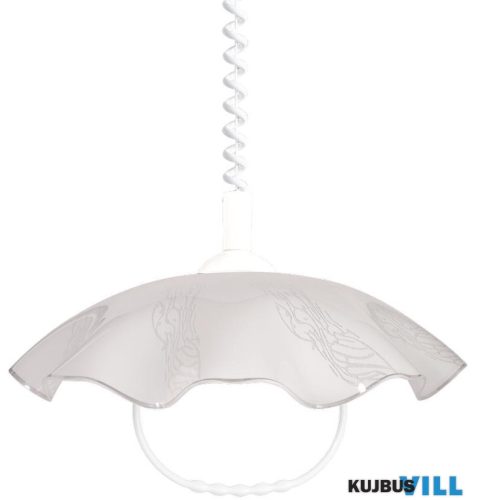 LUXERA 45144 LYRA GLASS függeszték E27/60W fényes fehér üveg