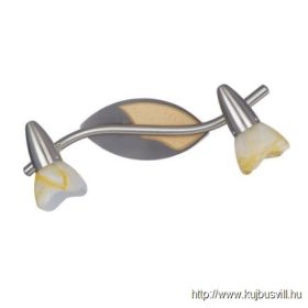 LUXERA 461 SISSI spotlámpa/2 E14/40W, matt króm/világosfa