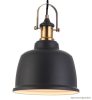 LUXERA 46302 FAMOSA függeszték 1xE27/40W Ø22,5cm ↕117cm matt fekete