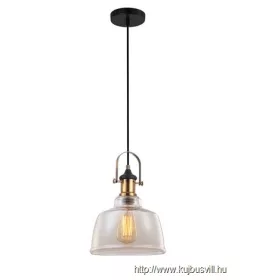   LUXERA 46304 FAMOSA függeszték 1xE27/40W Ø22,5cm ↕117cm cognac üveg
