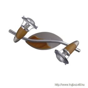 LUXERA 465 ZEUS spotlámpa/2 R50/40W, matt króm/cseresznye