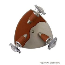   LUXERA 466 ZEUS spotlámpa/3 R50/40W, matt króm/cseresznye kerek