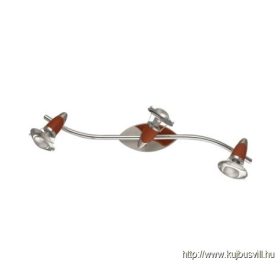 LUXERA 468 ZEUS spotlámpa/3 R50/40W, matt króm/cseresznye