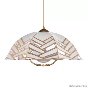   LUXERA 47001L01 LYRA ACRYL IV függeszték E27/60W Ø44cm ↕70cm fehér/arany