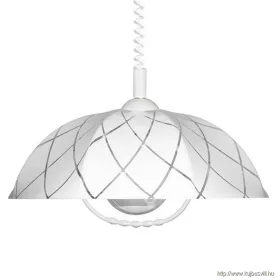   LUXERA 47001L02 LYRA ACRYL IV függeszték E27/60W Ø44cm ↕70cm fehér
