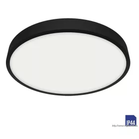   LUXERA 49044/27021 LENYS LED lámpatest 18W/1530lm 4000K Ø19cm IP44 fekete