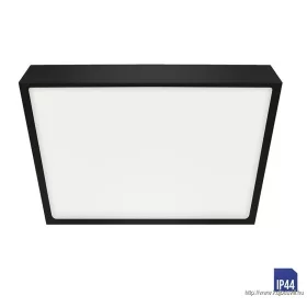   LUXERA 49048/27025 LENYS LED lámpatest 18W/1530lm 4000K 19x19cm IP44 fekete