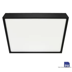   LUXERA 49049/27026 LENYS LED lámpatest 24W/2040lm 4000K 24x24cm IP44 fekete