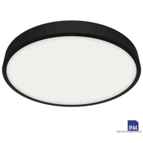   LUXERA 49052 LENYS LED lámpatest 30W/2750lm 4000K Ø28cm IP44 fekete