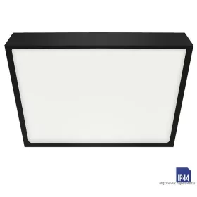  LUXERA 49055 LENYS LED lámpatest 30W/2750lm 4000K 28x28cm IP44 fekete
