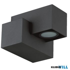   LUXERA 63006 ROCS kültéri falikar 1x3LED/3W, sötét szürke 12x12cm IP44