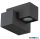 LUXERA 63006 ROCS kültéri falikar 1x3LED/3W, sötét szürke 12x12cm IP44