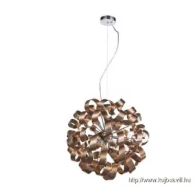   LUXERA 64359 RIBBON függeszték 12xG9/33W Ø60cm matt réz/króm