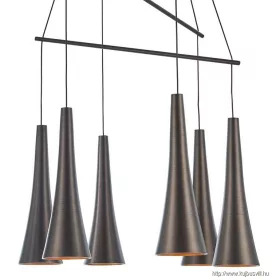   LUXERA 64412 MADERA LED függeszték/6 30W/1300lm 3000K Ø53cm ↕120cm kávé