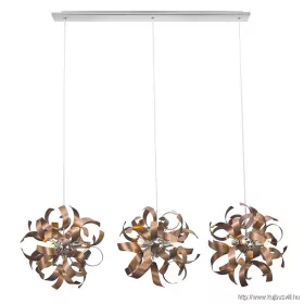   LUXERA 64421 RIBBON függeszték/3 3xG9 33W ↔110cm ↕120cm matt réz