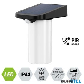   LUXERA 65283 OCTO SOLAR falikar 4W/100lm 2800-3200K dual mode/sensor IP44 fekete