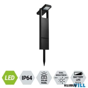   LUXERA 65287 ZAX SOLAR talajba szúrható lámpa 4W/110-135lm 3000K dual mode IP64 fekete