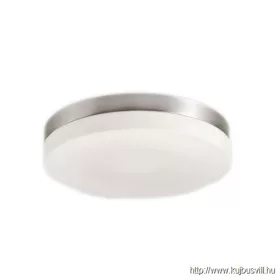   LUXERA 67100 PILLS mennyezet lámpa E27/60W Ø19cm IP44 nikkel satin/fehér