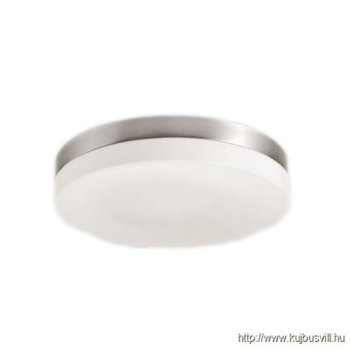 LUXERA 67100 PILLS mennyezet lámpa E27/60W Ø19cm IP44 nikkel satin/fehér