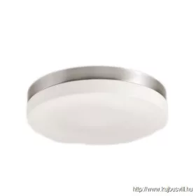   LUXERA 67101 PILLS mennyezet lámpa E27/60W Ø24cm IP44 nikkel satin/fehér