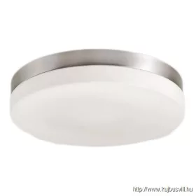   LUXERA 67103 PILLS mennyezet lámpa 3xE27/60W Ø36cm IP44 nikkel satin/fehér