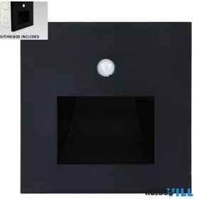   LUXERA 70418 STEP LIGHT LED SUNNY sensor 1W/60lm 4000K fekete