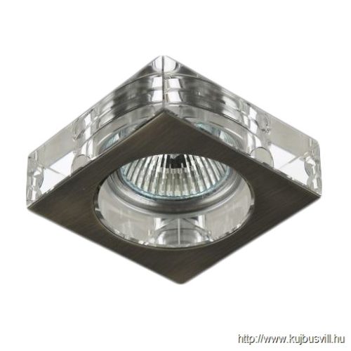 LUXERA 71009 DOWNLIGHT ELEGANT GU10/50W 8x8cm nikkel-satin