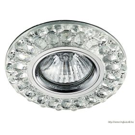 LUXERA 71093 DOWNLIGHT ELEGANT GU10/50W+3W LED króm/üveg
