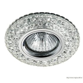 LUXERA 71095 DOWNLIGHT ELEGANT GU10/50W+3W LED króm/üveg