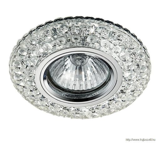 LUXERA 71095 DOWNLIGHT ELEGANT GU10/50W+3W LED króm/üveg