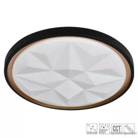   LUXERA 71327 NURRIA LED mennyezet lámpa 33W/4100lm 3000-6500K Ø41,5cm fekete/arany